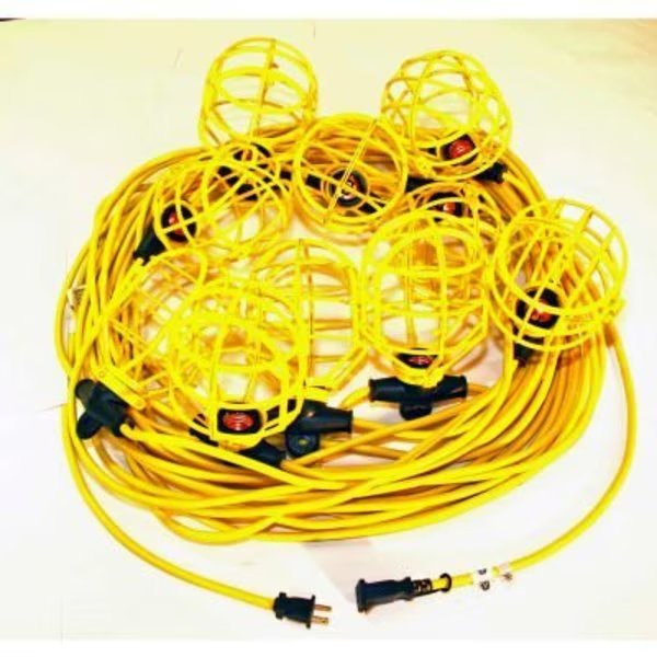 CEP 94132, 100' 14/2 SJTW String Light, Plastic Guards, Construction Electrical Products, Mfr#: 94132